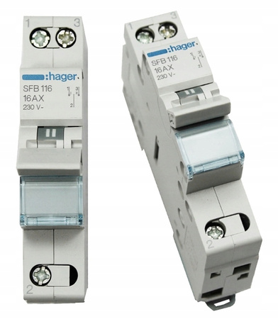 HAGER Modułowy przełącznik instalacyjny I-0-II 16A